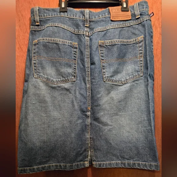 Ralph Lauren Polo Jeans Co. Blue Denim Skirt sz8 - Picture 4 of 8